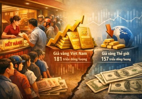 Giá vàng lập đỉnh chênh lệch: Tín hiệu cảnh báo cho thị trường và dòng tiền